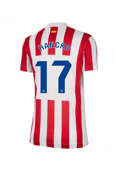 Atletico Madrid David Hancko #17 Jalkapallovaatteet Naisten Kotipaita 2025-26 Lyhythihainen Atletico Madrid David Hancko #17 Jalkapallovaatteet Naisten Kotipaita 2025-26 Lyhythihainen